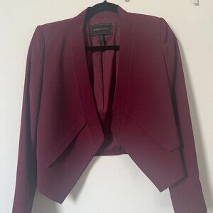 Blazer that gives quiet luxury - BCBGMaxazria asymmetrical burgundy blazer XS